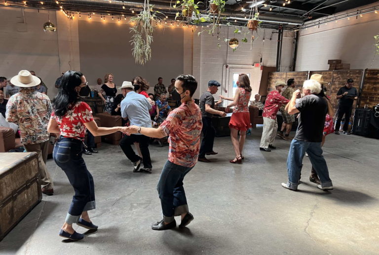 Swing dancing at the Boomtown Brewery