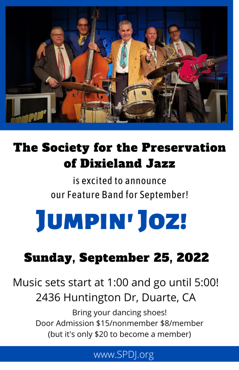 Jumpin’ Joz at the Society for the Preservation of Dixieland Jazz