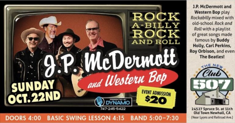 JP McDermott Western Bop returns to Newhall’s CLUB 507