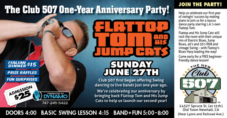 Flattop Tom & His Jump Cats Celebrate CLUB 507's One-Year