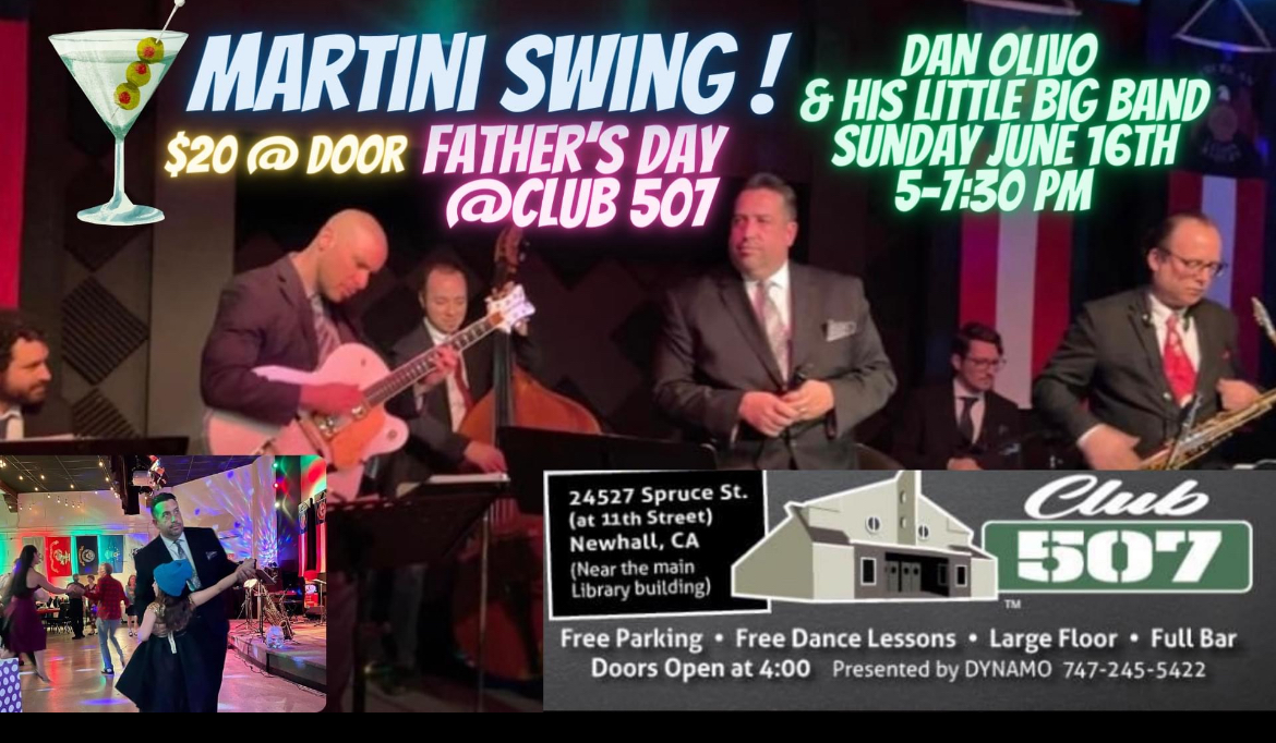 Dan Olivo’s Big Swing Band Presents “Martini Swing” for Father’s Day