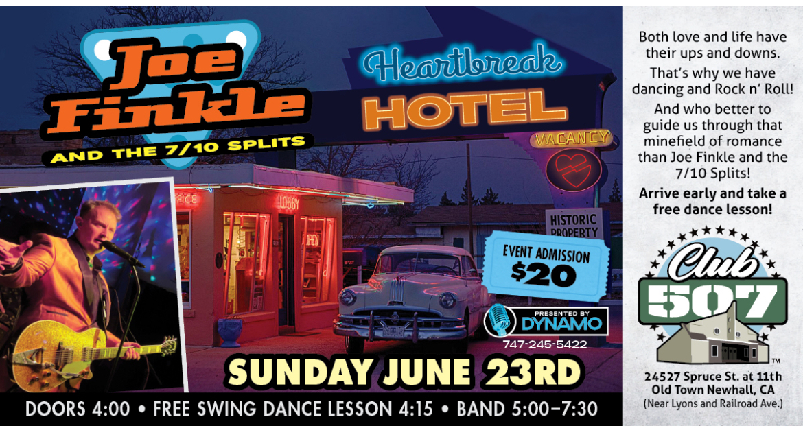 Joe Finkle & the 7/10 Splits rerun with Heartbreak Hotel to Club 507