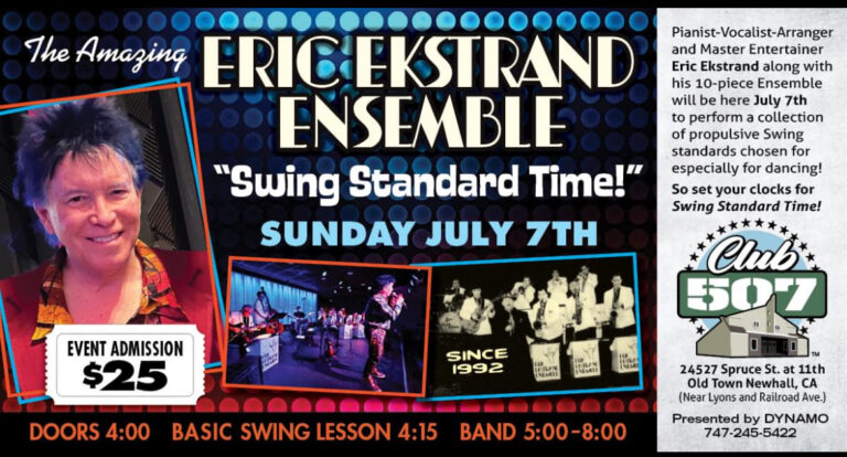 Eric Ekstrand Ensemble to Debut at CLUB 507 Newhall