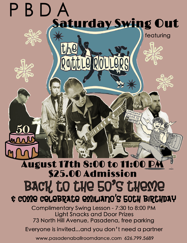 1950s Theme- (& Our Bandleaders 50th Bday!) Saturday, Aug. 17th, at PBDA!