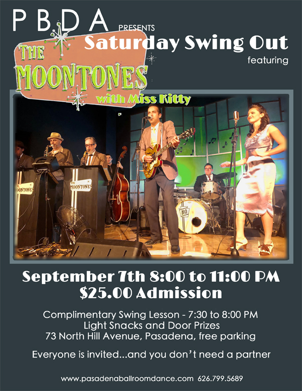 THE MOONTONES w/ Vocalist Miss Kitty- SATURDAY, SEPTEMBER 7th, at PBDA!!