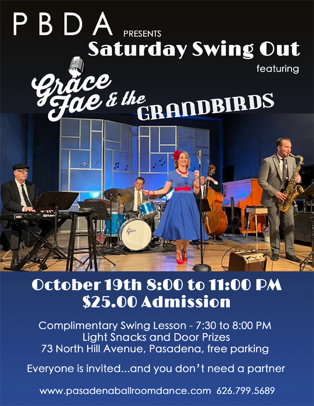 Grace Fae & The Grandbirds Onstage at PBDA, This Saturday Night, Oct. 19th!